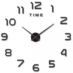 Liels melns sienas pulkstenis, 80-120 cm, Melns cena un informācija | Pulksteņi | 220.lv
