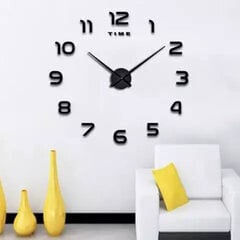 Большие черные настенные часы, 80-120 см, Черный цена и информация | Часы | 220.lv