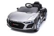 Vienvietīgs elektroauto bērniem Lean Toys Audi R8, sudraba cena un informācija | Bērnu elektroauto | 220.lv