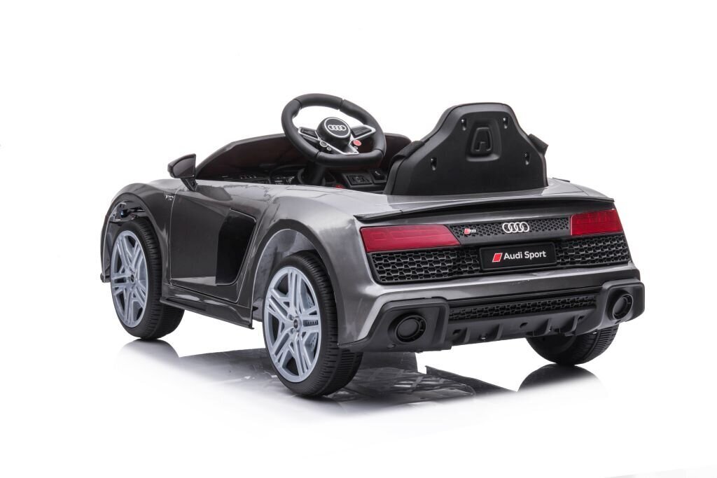 Vienvietīgs elektroauto bērniem Lean Toys Audi R8, sudraba cena un informācija | Bērnu elektroauto | 220.lv