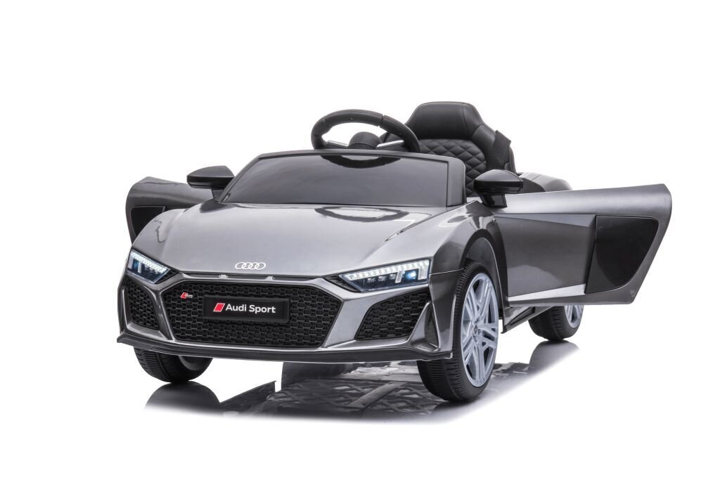 Vienvietīgs elektroauto bērniem Lean Toys Audi R8, sudraba cena un informācija | Bērnu elektroauto | 220.lv