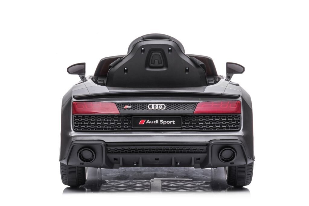 Vienvietīgs elektroauto bērniem Lean Toys Audi R8, sudraba cena un informācija | Bērnu elektroauto | 220.lv