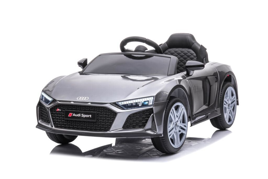 Vienvietīgs elektroauto bērniem Lean Toys Audi R8, sudraba cena un informācija | Bērnu elektroauto | 220.lv