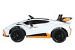 Vienvietīgs elektroauto bērniem Lamborghini Sto Drift, balts цена и информация | Bērnu elektroauto | 220.lv