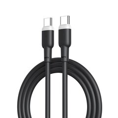 XO NB208B Прочный TPE Универсальный USB-C на USB-C PD 60W Кабель 1м данных и быстрого заряда Зеленый цена и информация | Кабели и провода | 220.lv