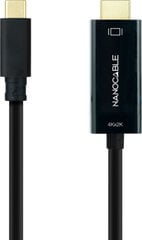 Nanocable USB-C/HDMI, 3 m cena un informācija | Kabeļi un vadi | 220.lv