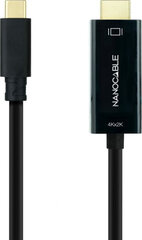 Nanocable USB-C/HDMI, 1.8 m цена и информация | Кабели и провода | 220.lv