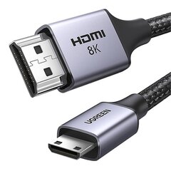 Кабель Mini HDMI — HDMI 8K UGREEN HD163, 1 м цена и информация | Кабели и провода | 220.lv