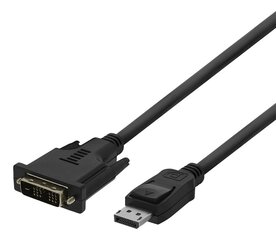 Кабель Deltaco, DisplayPort - DVI-D, 1080p 60Hz, 1 м цена и информация | Кабели и провода | 220.lv