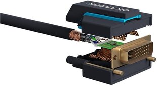 Clicktronic DVI-D Dual Link/HDMI, 15 m cena un informācija | Kabeļi un vadi | 220.lv