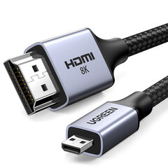 Ugreen, HDMI, HDMI Micro, 2m цена и информация | Кабели и провода | 220.lv