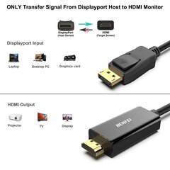 Benfei, DP/HDMI, 1.83 m цена и информация | Кабели и провода | 220.lv