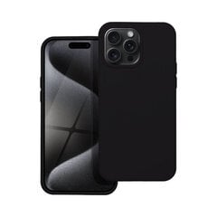 Forcell silikona apvalks priekš iPhone 15 Pro (6,1”) – Melns цена и информация | Чехлы для телефонов | 220.lv