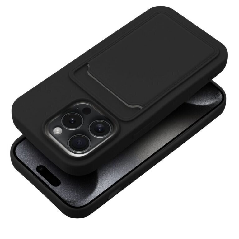 Forcell CARD apvalks priekš iPhone 15 Pro Max (6,7") Melns цена и информация | Telefonu vāciņi, maciņi | 220.lv
