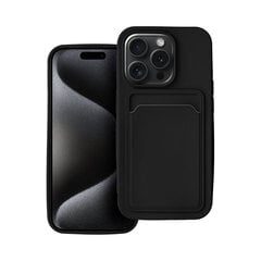 Forcell CARD apvalks priekš iPhone 15 Pro Max (6,7") Melns cena un informācija | Telefonu vāciņi, maciņi | 220.lv