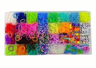 Gumijas lentu komplekts Lean Toys rotaslietu izgatavošanai, 1500 gab. cena un informācija | Rotaļlietas meitenēm | 220.lv