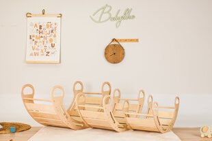 Koka šūpuļkrēsls Montessori Babylike, 120 cm, dzeltenais цена и информация | Развивающие игрушки | 220.lv