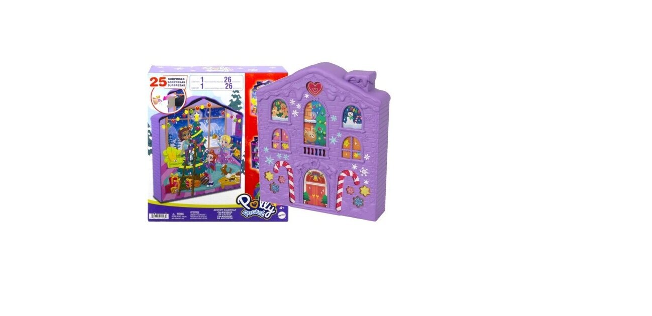 Adventes kalendārs Polly Pocket Doll + aksesuāri cena un informācija | Rotaļlietas meitenēm | 220.lv