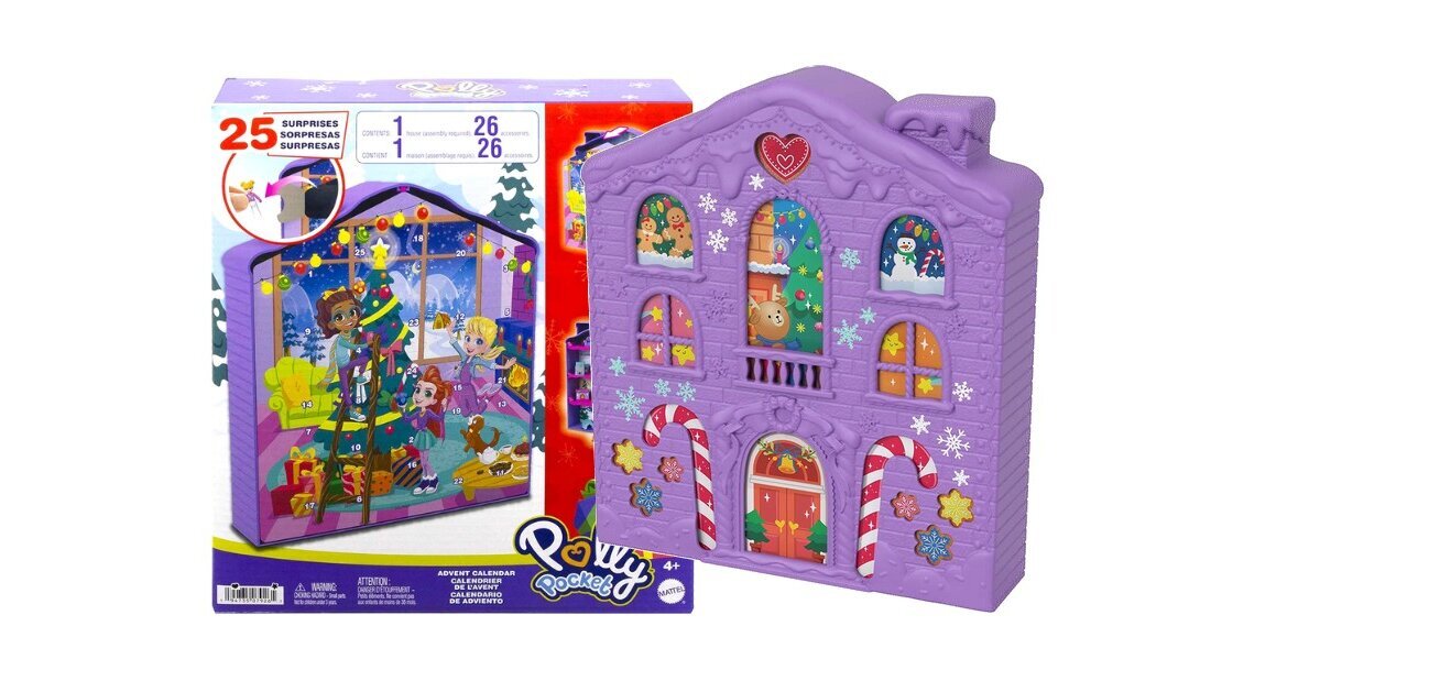 Adventes kalendārs Polly Pocket Doll + aksesuāri cena un informācija | Rotaļlietas meitenēm | 220.lv