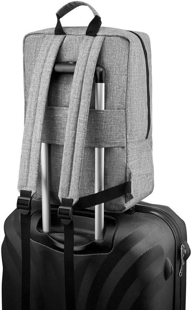 Ceļojumu mugursoma rokas bagāžai, 40x25x20 cm, pelēka cena un informācija | Sporta somas un mugursomas | 220.lv