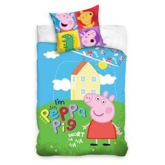 Bērnu gultasveļas komplekts Peppa Pig 150x210+50x60cm, 2 daļas цена и информация | Детское постельное бельё | 220.lv