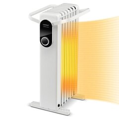 Elektriskais eļļas radiators ar riteņiem 1500W Costway цена и информация | Обогреватели | 220.lv