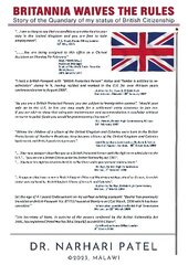 Britannia Waives The Rules: Story of the Quandary of My Status of British Citizenship cena un informācija | Sociālo zinātņu grāmatas | 220.lv