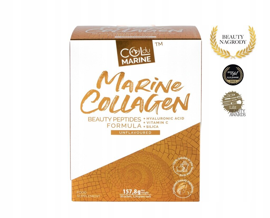 Uztura bagātinātājs jūras zivju kolagēns ar hialuronskābi Col Du Marine Beauty Peptides Formula, 157,8g x 9gab, 270 paciņas x 5,26g cena un informācija | Vitamīni, preparāti, uztura bagātinātāji skaistumam | 220.lv