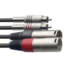 Stagg, RCA, 2 x XLR, 60 см цена и информация | Кабели и провода | 220.lv