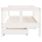 Bērnu gultas rāmis ar atvilktnēm, 70x140 cm, priedes masīvkoks цена и информация | Bērnu gultas | 220.lv
