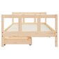 Bērnu gultas rāmis ar atvilktnēm, 90x190 cm, priedes masīvkoks cena un informācija | Bērnu gultas | 220.lv