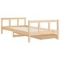 Bērnu gultas rāmis ar atvilktnēm, 90x190 cm, priedes masīvkoks cena un informācija | Bērnu gultas | 220.lv