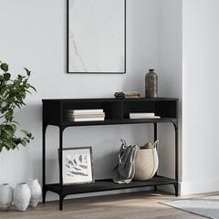 Konsoles galdiņš, melns, 100x30,5x75 cm, inženierijas koks cena un informācija | Konsoles galdiņi | 220.lv