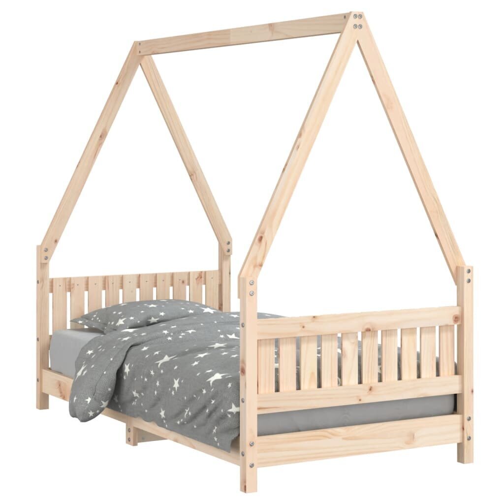 Bērnu gultas rāmis, 80x160 cm, priedes masīvkoks cena un informācija | Bērnu gultas | 220.lv