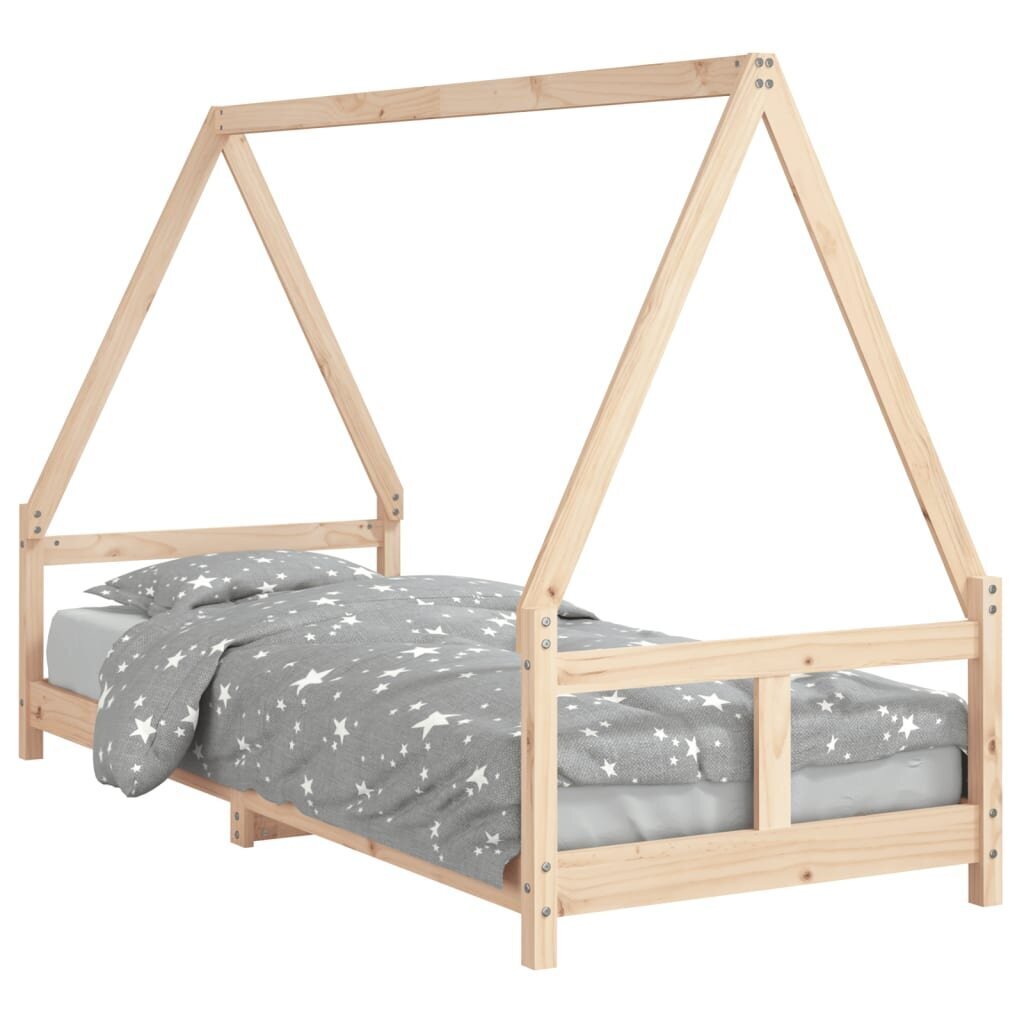 Bērnu gultas rāmis, 80x200 cm, priedes masīvkoks цена и информация | Bērnu gultas | 220.lv