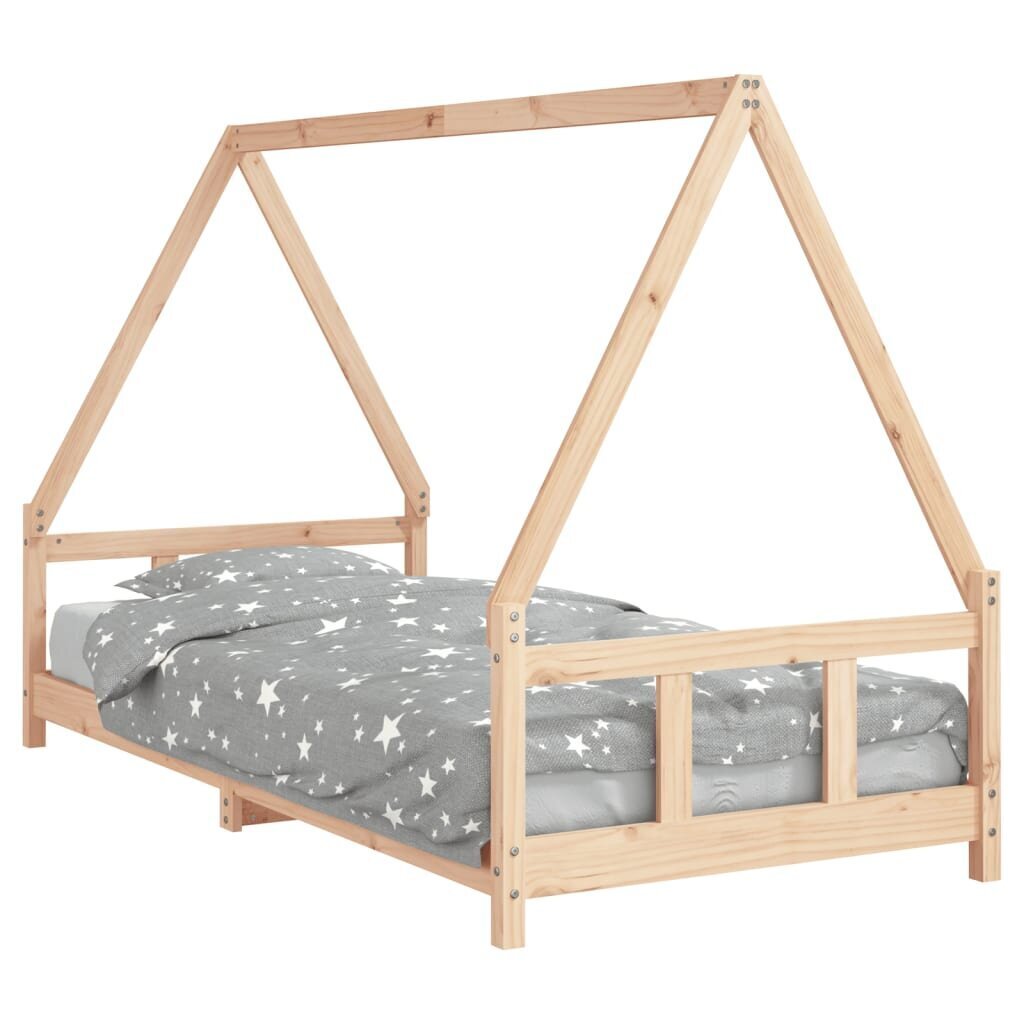 Bērnu gultas rāmis, 90x200 cm, priedes masīvkoks cena un informācija | Bērnu gultas | 220.lv