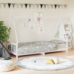 Bērnu gultas rāmis, balts, 80x200 cm, priedes masīvkoks cena un informācija | Bērnu gultas | 220.lv