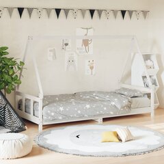 Bērnu gultas rāmis, balts, 90x190 cm, priedes masīvkoks цена и информация | Детские кровати | 220.lv