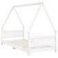 Bērnu gultas rāmis, balts, 90x200 cm, priedes masīvkoks цена и информация | Bērnu gultas | 220.lv