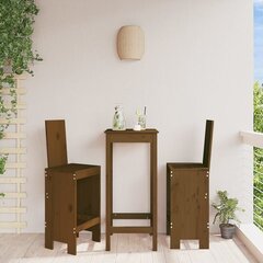 Bāra krēsli, 2 gab., brūni, 40x42x120 cm, priedes masīvkoks cena un informācija | Dārza krēsli | 220.lv
