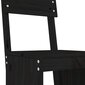 Bāra krēsli, 2 gab., melni, 40x48,5x115,5 cm, priedes masīvkoks cena un informācija | Dārza krēsli | 220.lv