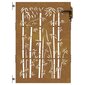 Dārza vārti, 85x125 cm, tērauds, rūsas efekts, bambusa dizains cena un informācija | Žogi un piederumi | 220.lv
