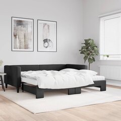 Садовый набор мебели с подушками, 6 частей, черный цена и информация | Кровати | 220.lv