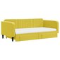 Izvelkams dīvāns ar atvilktnēm, dzeltens, 100x200 cm, samts цена и информация | Gultas | 220.lv