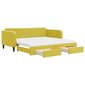 Izvelkams dīvāns ar atvilktnēm, dzeltens, 100x200 cm, samts цена и информация | Gultas | 220.lv
