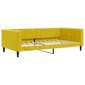 Izvelkams dīvāns ar atvilktnēm, dzeltens, 100x200 cm, samts cena un informācija | Gultas | 220.lv