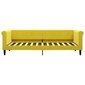 Izvelkams dīvāns ar atvilktnēm, dzeltens, 80x200 cm, samts cena un informācija | Gultas | 220.lv