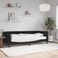 Izvelkams dīvāns ar matraci, melns, 90x200 cm, samts cena un informācija | Gultas | 220.lv