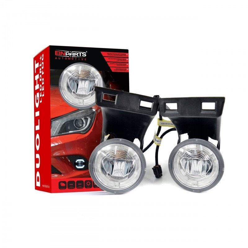 EinParts DL19 Dienas gaitas gaismas LED DRL miglas lukturi 6000K 12/24V priekš Dodge RAM 1500/2500/3500 cena un informācija | Automašīnu spoguļi, restes, lukturi | 220.lv