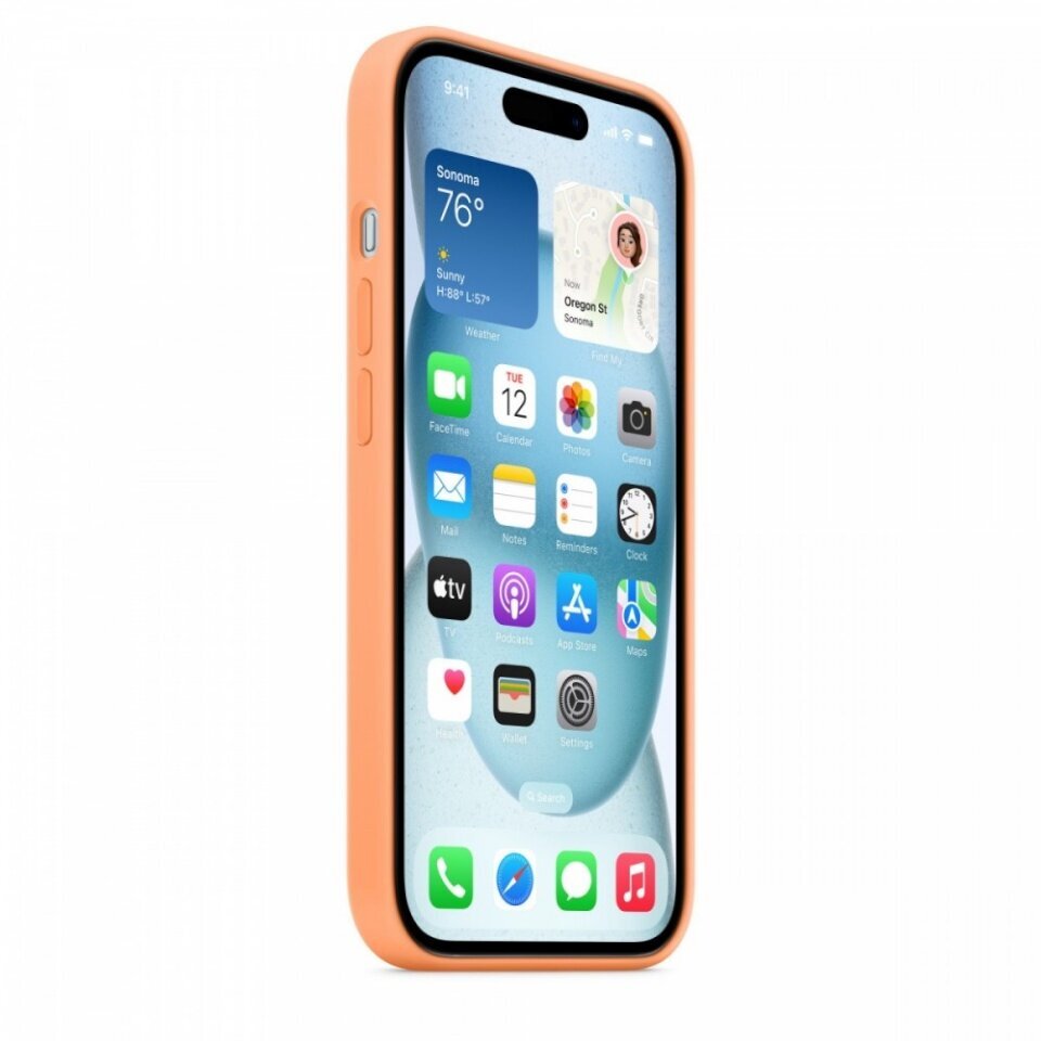 Apple iPhone 15 Silicone Case with MagSafe Orange Sorbet MT0W3ZM/A цена и информация | Telefonu vāciņi, maciņi | 220.lv